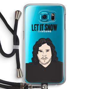 CaseCompany Let It Snow: Samsung Galaxy S6 Transparant Hoesje met koord