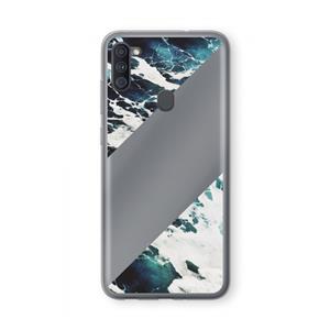 CaseCompany Golven: Samsung Galaxy A11 Transparant Hoesje