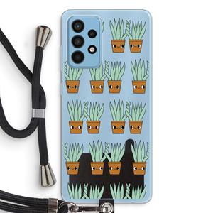 CaseCompany Sansevieria: Samsung Galaxy A52 Transparant Hoesje met koord