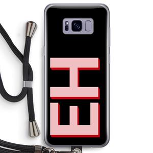 CaseCompany Monogram: Samsung Galaxy S8 Transparant Hoesje met koord
