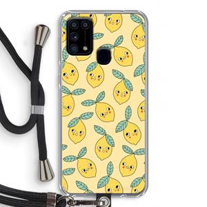 CaseCompany Citroenen: Samsung Galaxy M31 Transparant Hoesje met koord