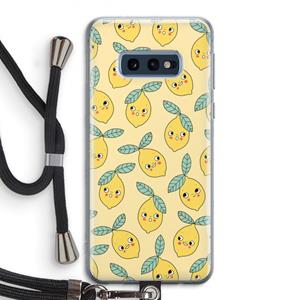 CaseCompany Citroenen: Samsung Galaxy S10e Transparant Hoesje met koord