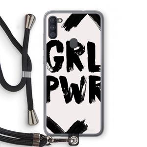CaseCompany Girl Power #2: Samsung Galaxy A11 Transparant Hoesje met koord