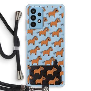 CaseCompany Pony: Samsung Galaxy A52 Transparant Hoesje met koord