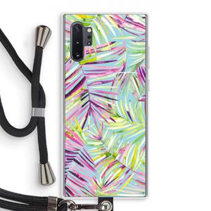 CaseCompany Tropical Palms Blue: Samsung Galaxy Note 10 Plus Transparant Hoesje met koord