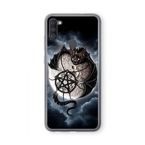 CaseCompany Volle maan: Samsung Galaxy A11 Transparant Hoesje