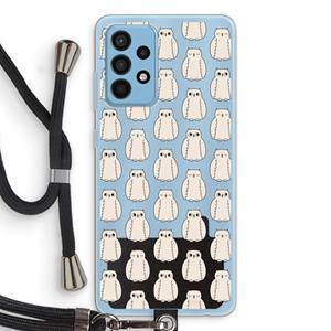 CaseCompany Uilen: Samsung Galaxy A52 Transparant Hoesje met koord