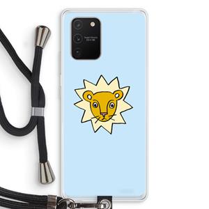 CaseCompany Kleine leeuw: Samsung Galaxy S10 Lite Transparant Hoesje met koord