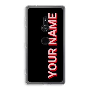 CaseCompany Namecase: Sony Xperia XZ2 Transparant Hoesje