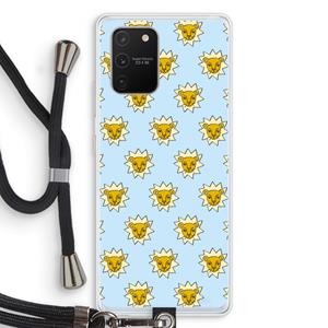 CaseCompany Leeuwenkoppen: Samsung Galaxy S10 Lite Transparant Hoesje met koord