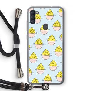 CaseCompany Citroenen: Samsung Galaxy A11 Transparant Hoesje met koord