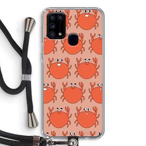 CaseCompany Krab: Samsung Galaxy M31 Transparant Hoesje met koord