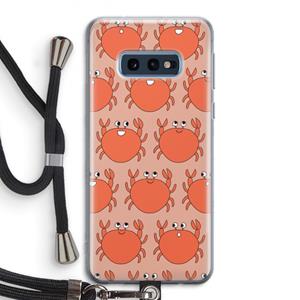 CaseCompany Krab: Samsung Galaxy S10e Transparant Hoesje met koord