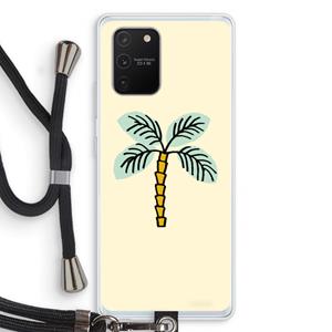 CaseCompany Palmboom: Samsung Galaxy S10 Lite Transparant Hoesje met koord