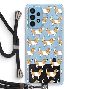 CaseCompany Doggy: Samsung Galaxy A52 Transparant Hoesje met koord
