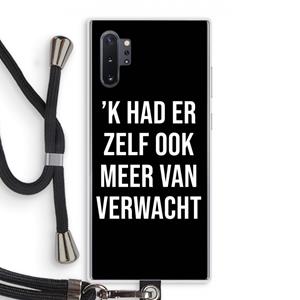 CaseCompany Meer verwacht - Zwart: Samsung Galaxy Note 10 Plus Transparant Hoesje met koord