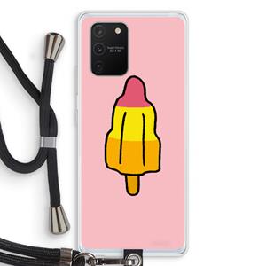 CaseCompany Raketijsje: Samsung Galaxy S10 Lite Transparant Hoesje met koord