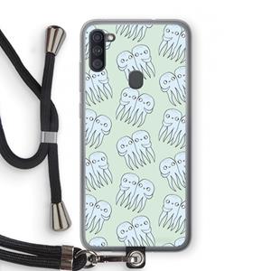 CaseCompany Octopussen: Samsung Galaxy A11 Transparant Hoesje met koord