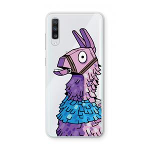 CaseCompany Lama: Samsung Galaxy A70 Transparant Hoesje