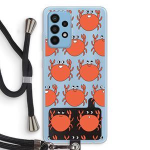 CaseCompany Krab: Samsung Galaxy A52 Transparant Hoesje met koord