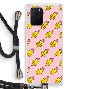 CaseCompany Waterijsjes: Samsung Galaxy S10 Lite Transparant Hoesje met koord