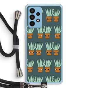 CaseCompany Sansevieria: Samsung Galaxy A52 Transparant Hoesje met koord