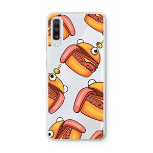 CaseCompany Hamburger: Samsung Galaxy A70 Transparant Hoesje