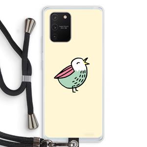CaseCompany Birdy: Samsung Galaxy S10 Lite Transparant Hoesje met koord