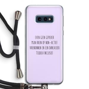 CaseCompany Tequila: Samsung Galaxy S10e Transparant Hoesje met koord