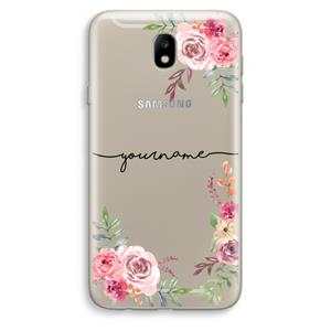 CaseCompany Rozen: Samsung Galaxy J7 (2017) Transparant Hoesje