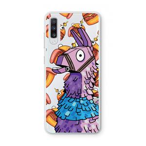 CaseCompany Loot Burger: Samsung Galaxy A70 Transparant Hoesje
