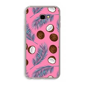 CaseCompany Kokosnoot roze: Samsung Galaxy J4 Plus Transparant Hoesje
