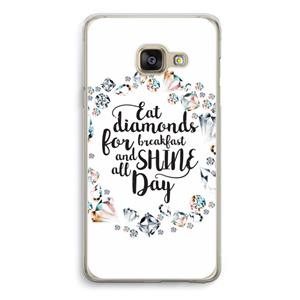 CaseCompany Diamonds: Samsung A3 (2017) Transparant Hoesje