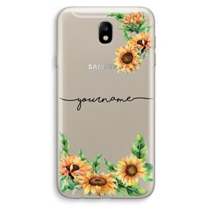 CaseCompany Zonnebloemen: Samsung Galaxy J7 (2017) Transparant Hoesje