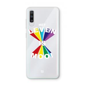 CaseCompany Het Leven Is Mooi: Samsung Galaxy A70 Transparant Hoesje