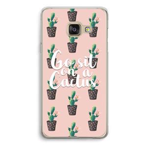 CaseCompany Cactus quote: Samsung A3 (2017) Transparant Hoesje