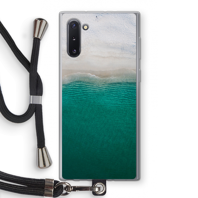 CaseCompany Stranded: Samsung Galaxy Note 10 Transparant Hoesje met koord