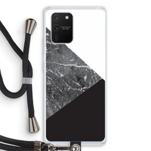 CaseCompany Combinatie marmer: Samsung Galaxy S10 Lite Transparant Hoesje met koord