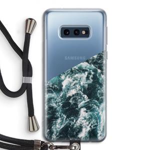 CaseCompany Zee golf: Samsung Galaxy S10e Transparant Hoesje met koord