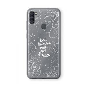 CaseCompany Good stories: Samsung Galaxy A11 Transparant Hoesje