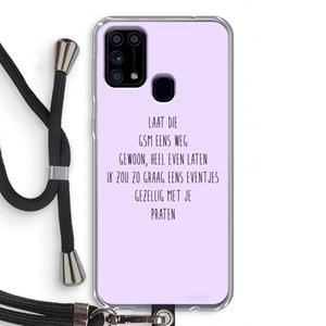 CaseCompany GSM: Samsung Galaxy M31 Transparant Hoesje met koord