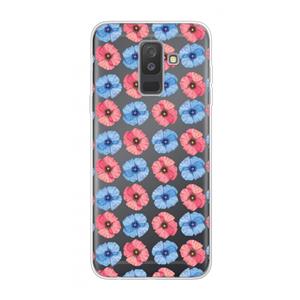 CaseCompany Klaproosjes: Samsung Galaxy A6 Plus (2018) Transparant Hoesje