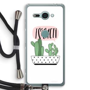 CaseCompany I love cacti: Sony Xperia XZ2 Compact Transparant Hoesje met koord