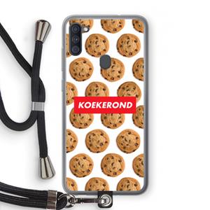 CaseCompany Koekerond: Samsung Galaxy A11 Transparant Hoesje met koord