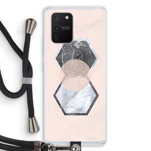 CaseCompany Creatieve toets: Samsung Galaxy S10 Lite Transparant Hoesje met koord