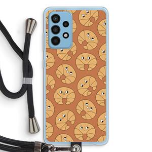 CaseCompany Croissant: Samsung Galaxy A52 Transparant Hoesje met koord