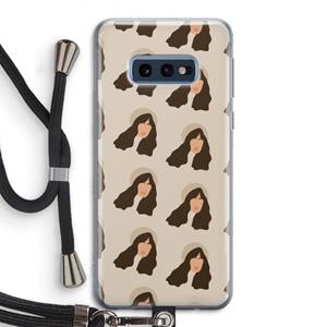 CaseCompany Bonjour mon amour: Samsung Galaxy S10e Transparant Hoesje met koord