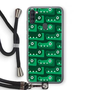 CaseCompany Crocs: Samsung Galaxy A11 Transparant Hoesje met koord