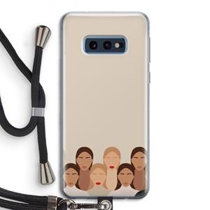CaseCompany Girls girls girls: Samsung Galaxy S10e Transparant Hoesje met koord