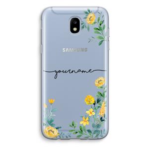 CaseCompany Gele bloemen: Samsung Galaxy J5 (2017) Transparant Hoesje
